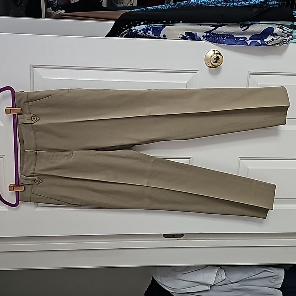 Pants size 8 brushed cotton straight leg